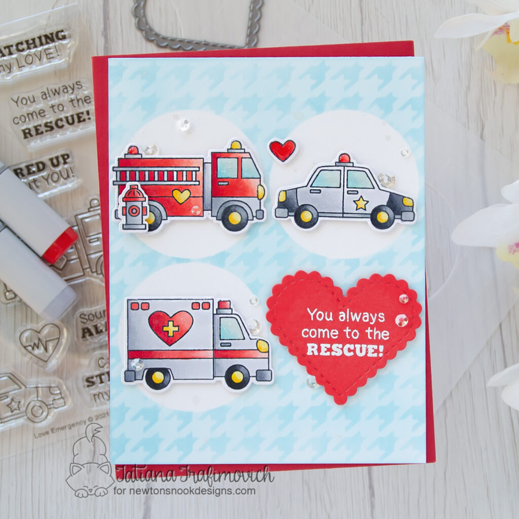 You Always Come To The Rescue! #handmade card by Tatiana Trafimovich #tatianacraftandart - Love Emergency stamp set by Newton's Nook Designs #newtonsnook