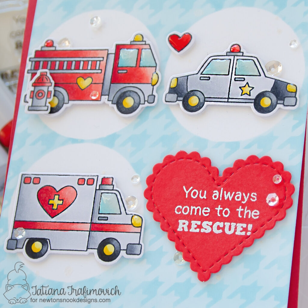 You Always Come To The Rescue! #handmade card by Tatiana Trafimovich #tatianacraftandart - Love Emergency stamp set by Newton's Nook Designs #newtonsnook