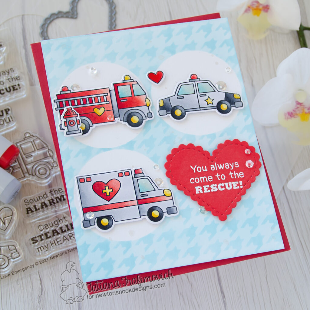 You Always Come To The Rescue! #handmade card by Tatiana Trafimovich #tatianacraftandart - Love Emergency stamp set by Newton's Nook Designs #newtonsnook