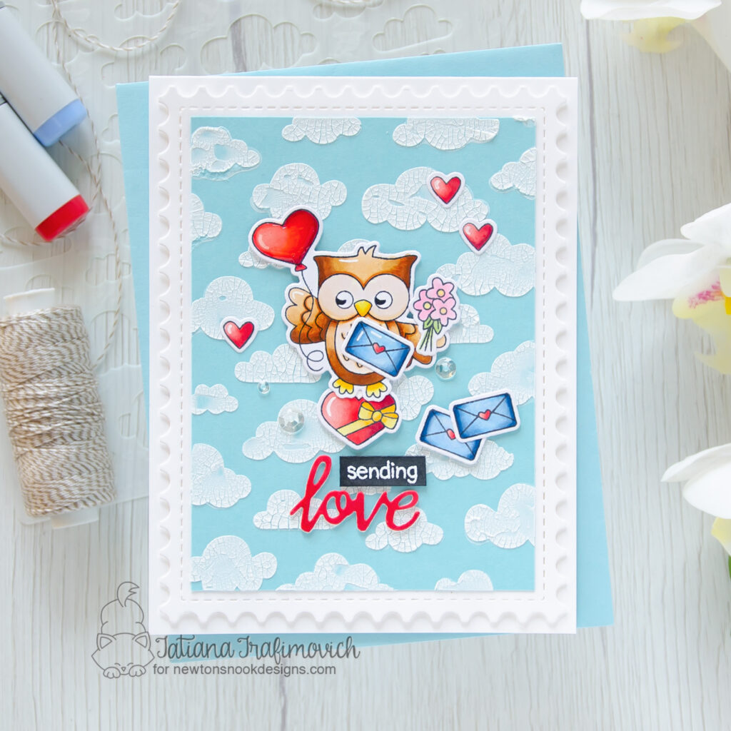 Sending Love #handmade card by Tatiana Trafimovich #tatianacraftandart - Love Owl-ways stamp set by Newton's Nook Designs #newtonsnook