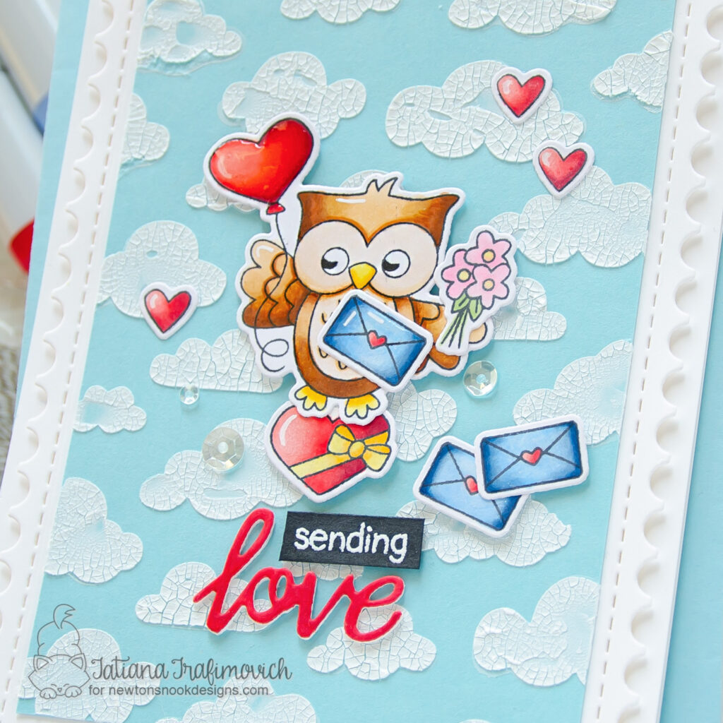 Sending Love #handmade card by Tatiana Trafimovich #tatianacraftandart - Love Owl-ways stamp set by Newton's Nook Designs #newtonsnook