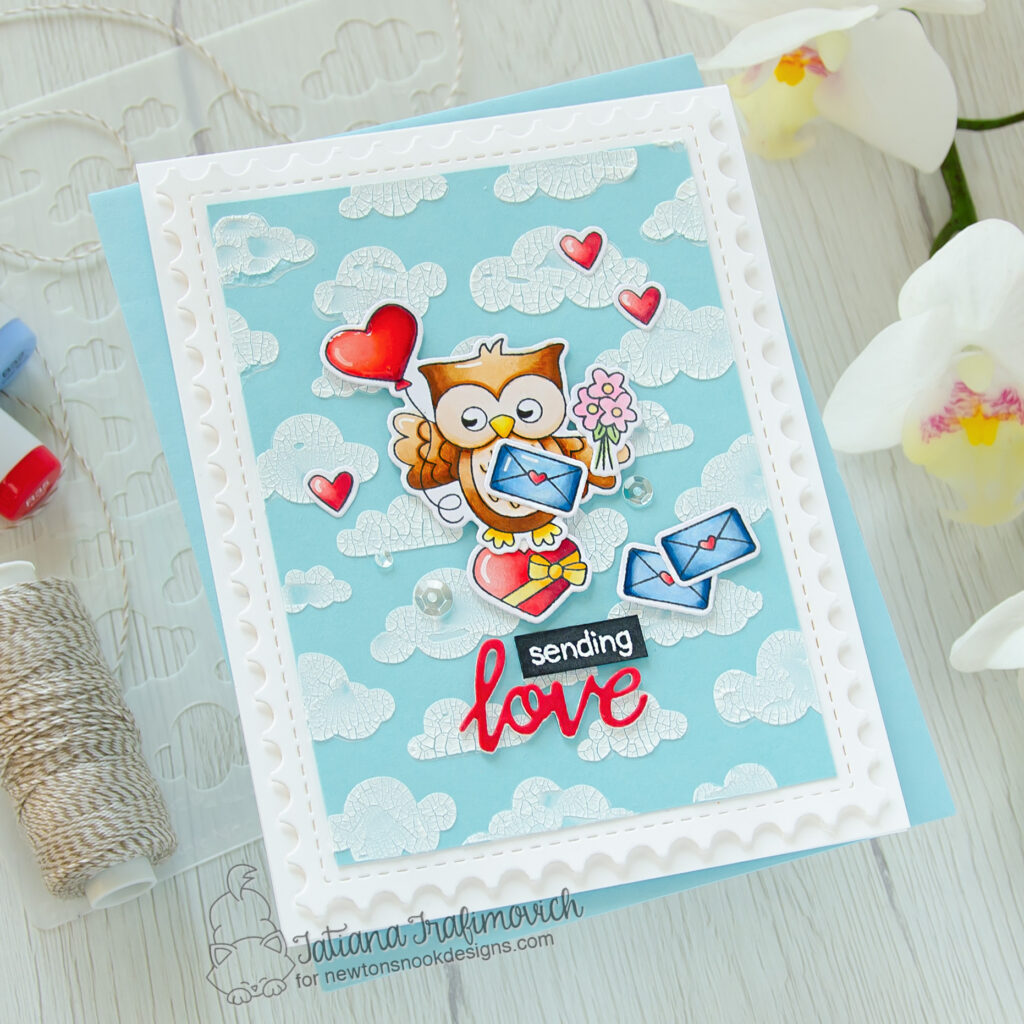 Sending Love #handmade card by Tatiana Trafimovich #tatianacraftandart - Love Owl-ways stamp set by Newton's Nook Designs #newtonsnook