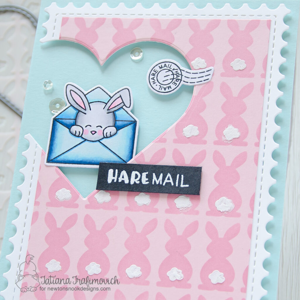 Hare Mail #handmade card by Tatiana Trafimovich #tatianacraftandart - Hare Mail stamp set by Newton's Nook Designs #newtonsnook