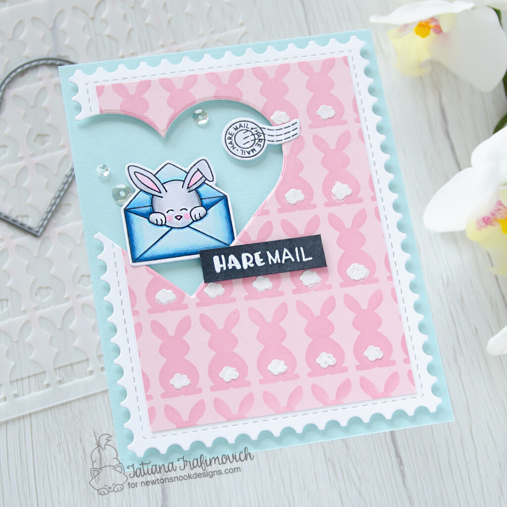 Hare Mail #handmade card by Tatiana Trafimovich #tatianacraftandart - Hare Mail stamp set by Newton's Nook Designs #newtonsnook