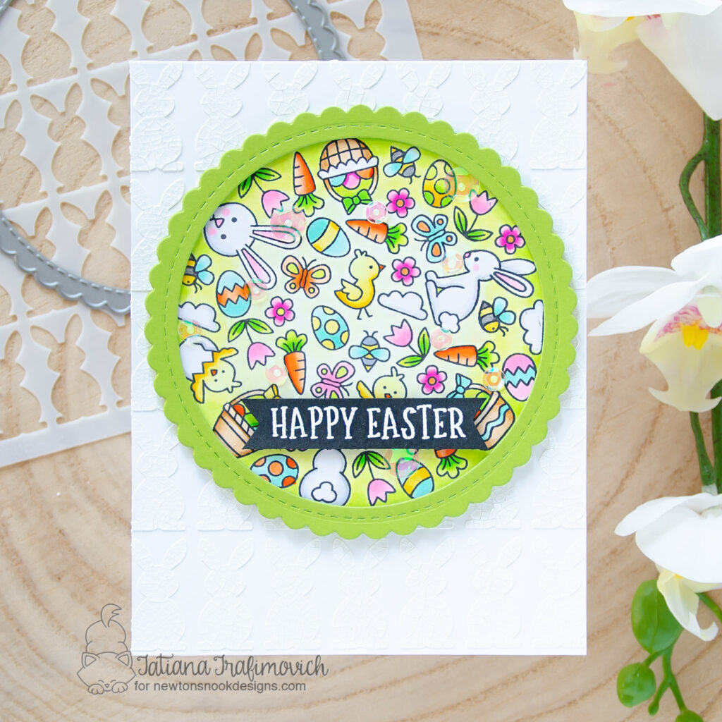 Happy Easter #handmade card by Tatiana Trafimovich #tatianacraftandart - Spring Roundabout stamp set by Newton's Nook Designs #newtonsnook