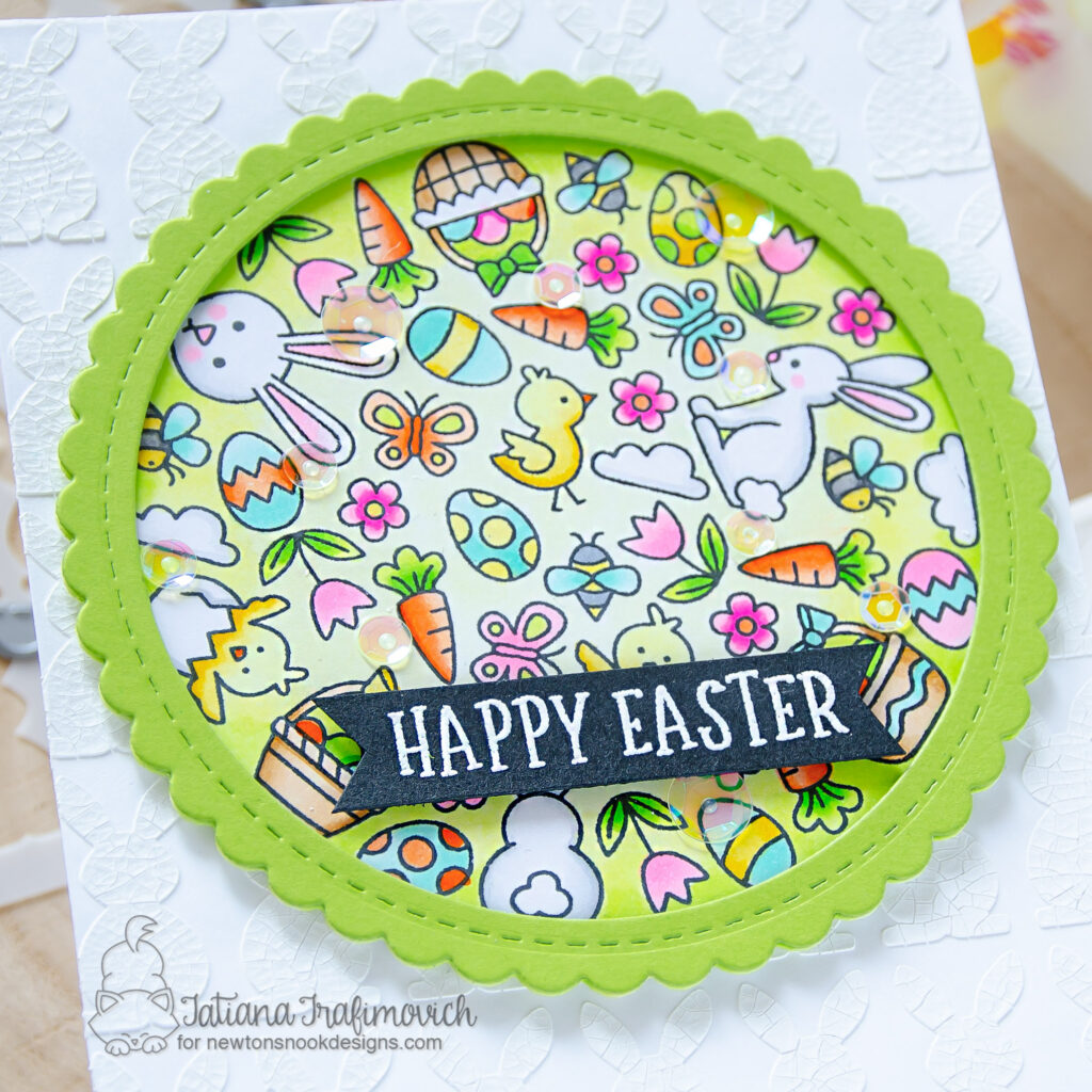 Happy Easter #handmade card by Tatiana Trafimovich #tatianacraftandart - Spring Roundabout stamp set by Newton's Nook Designs #newtonsnook