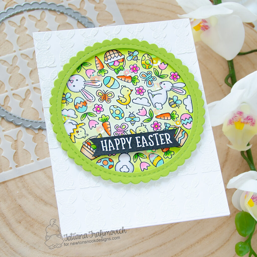 Happy Easter #handmade card by Tatiana Trafimovich #tatianacraftandart - Spring Roundabout stamp set by Newton's Nook Designs #newtonsnook