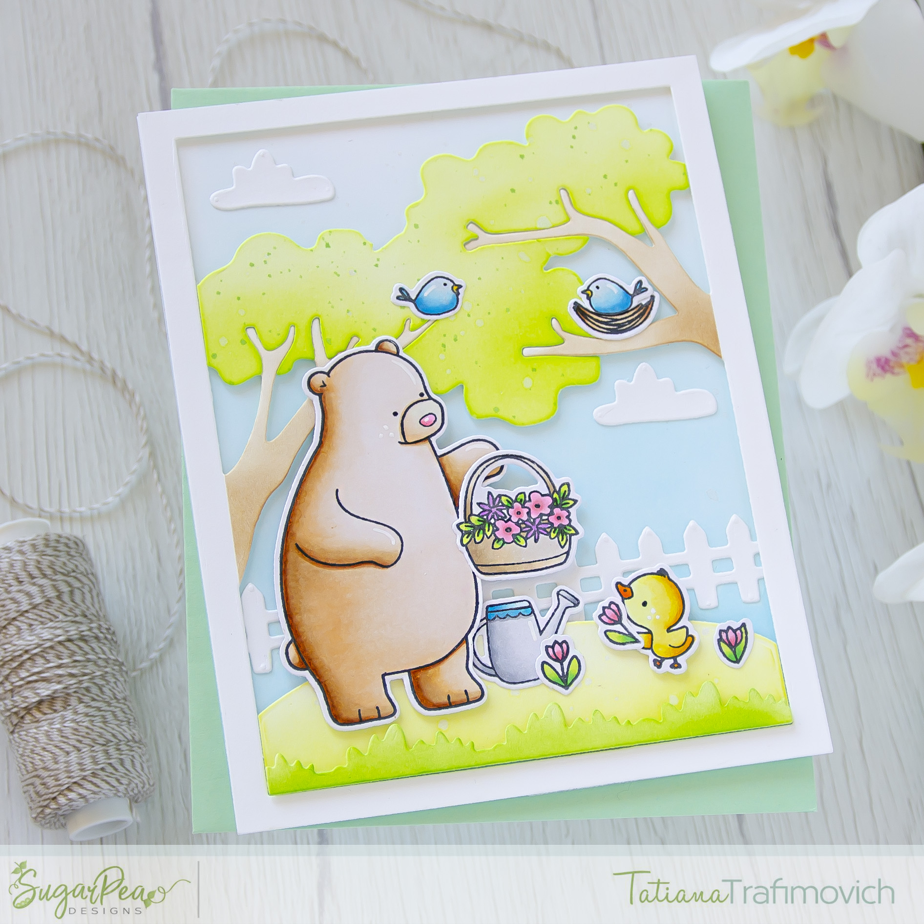 Hey Spring #handmade card by Tatiana Trafimovich #tatianacraftandart - Hey Spring stamp set by SugarPea Designs #sugarpeadesigns