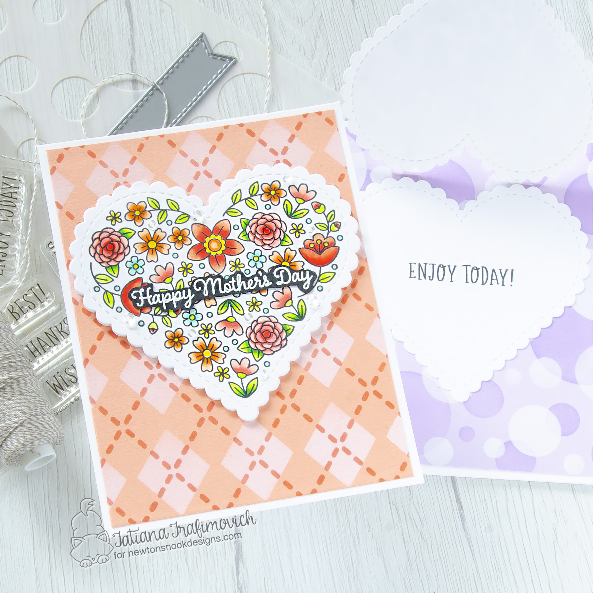 Happy Mother's Day #handmade card by Tatiana Trafimovich #tatianacraftandart - Heartfelt Blooms stamp set by Newton's Nook Designs #newtonsnook