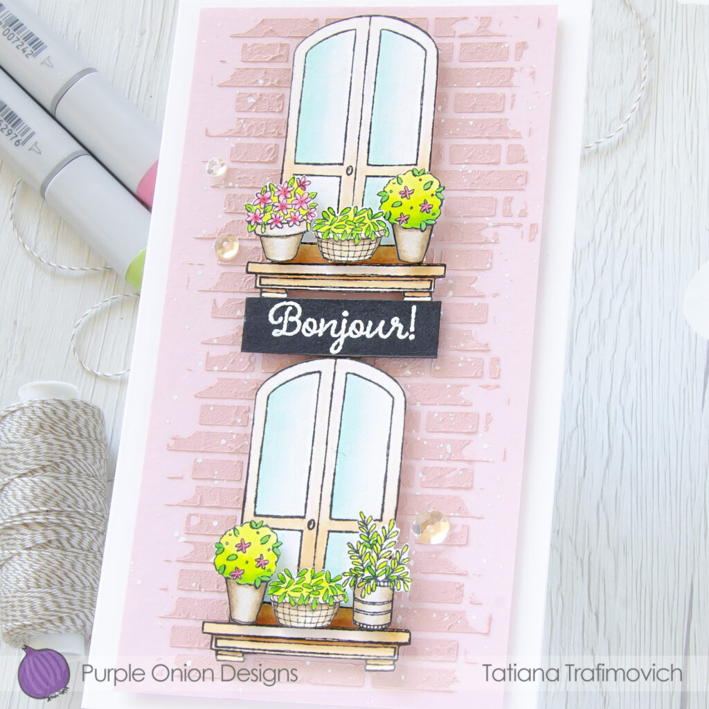 Bonjour #handmade card by Tatiana Trafimovich #tatianacraftandart - stamps by Purple Onion Designs