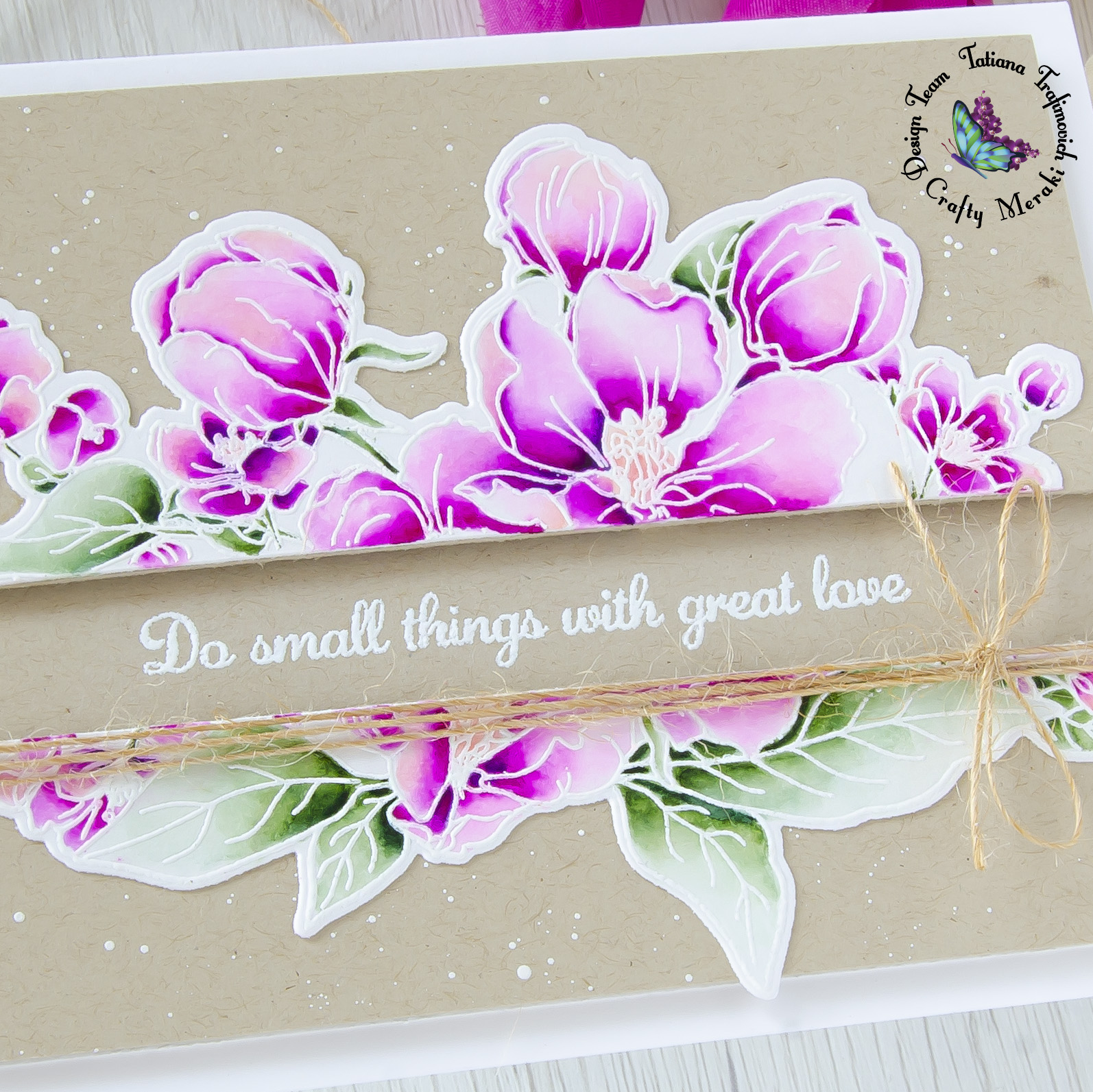 Do Small Things With Great Love #handmade card by Tatiana Trafimovich #tatianacraftandart - You Inspire Me stamp set by Crafty Meraki #craftymeraki