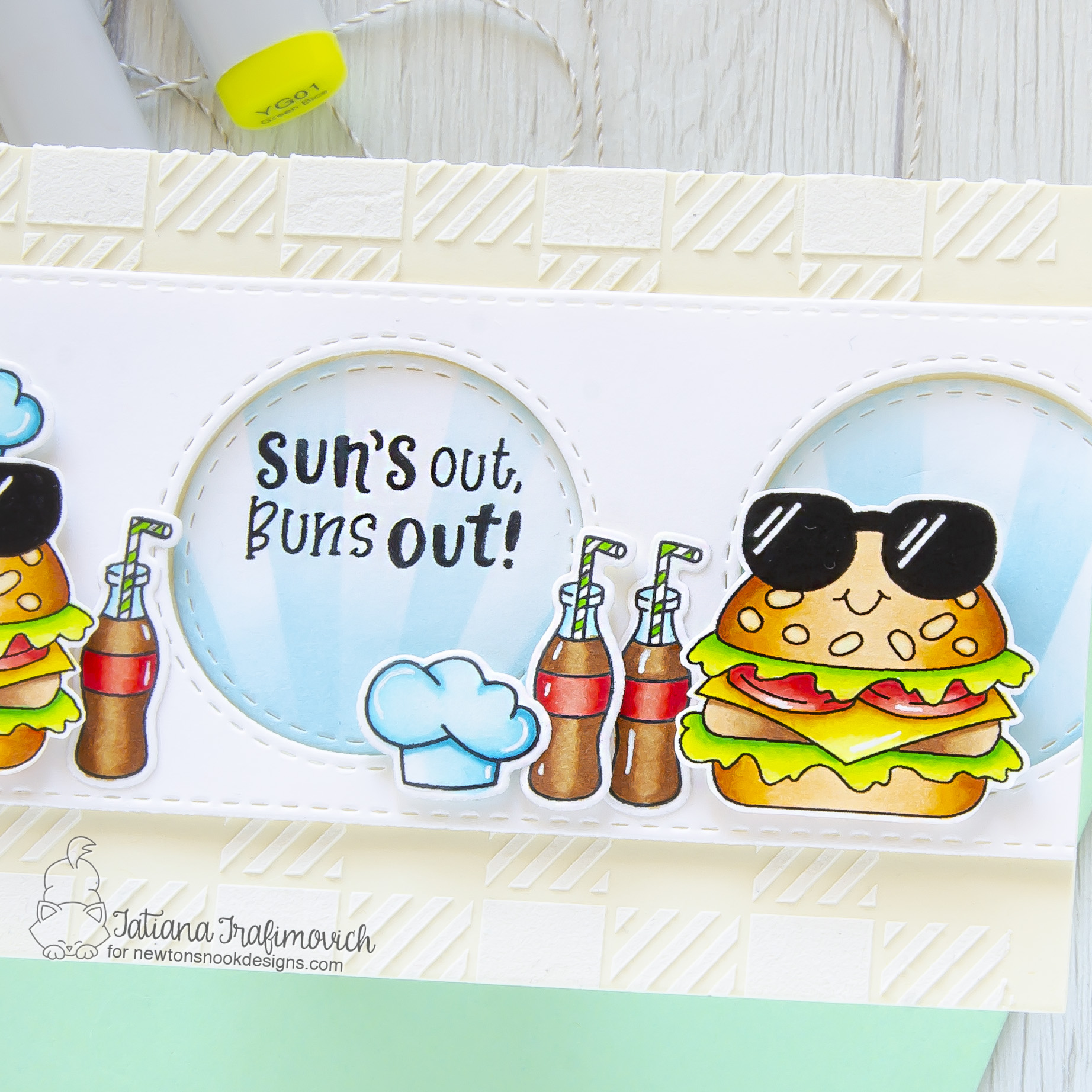 Sun's Out, Buns Out! #handmade card by Tatiana Trafimovich #tatianacraftandart - Buns Out stamp set by Newton's Nook Designs #newtonsnook