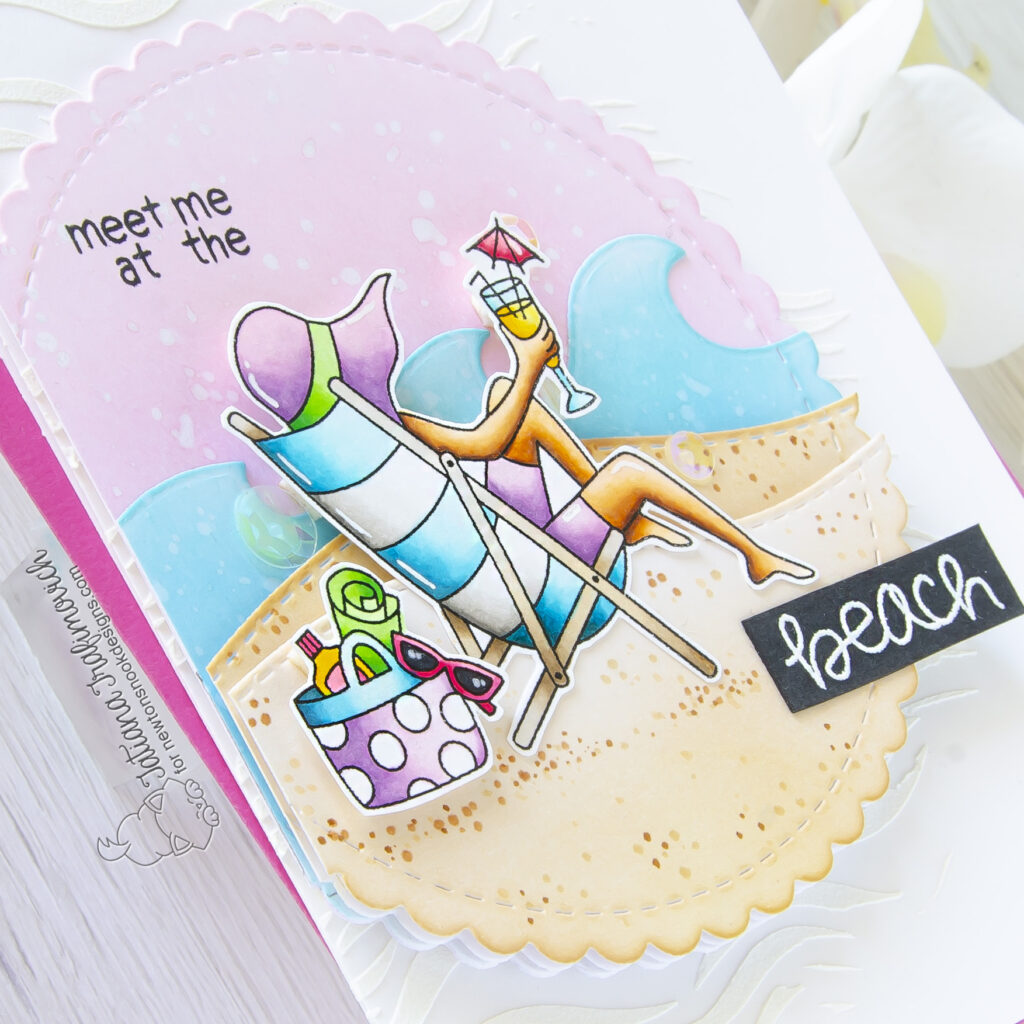 Meet Me At The Beach #handmade card by Tatiana Trafimovich #tatianacraftandart - Summer Moments stamp set by Newton's Nook Designs #newtonsnook