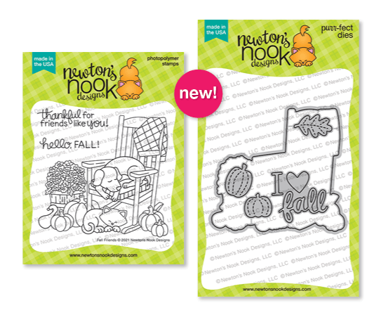 Fall Friends stamp set by Newton's Nook Designs #newtonsnook