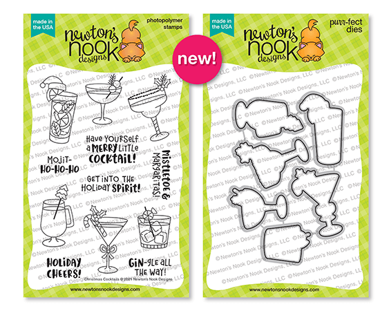 Newton's Nook Designs Christmas Cocktails stamp and die sets