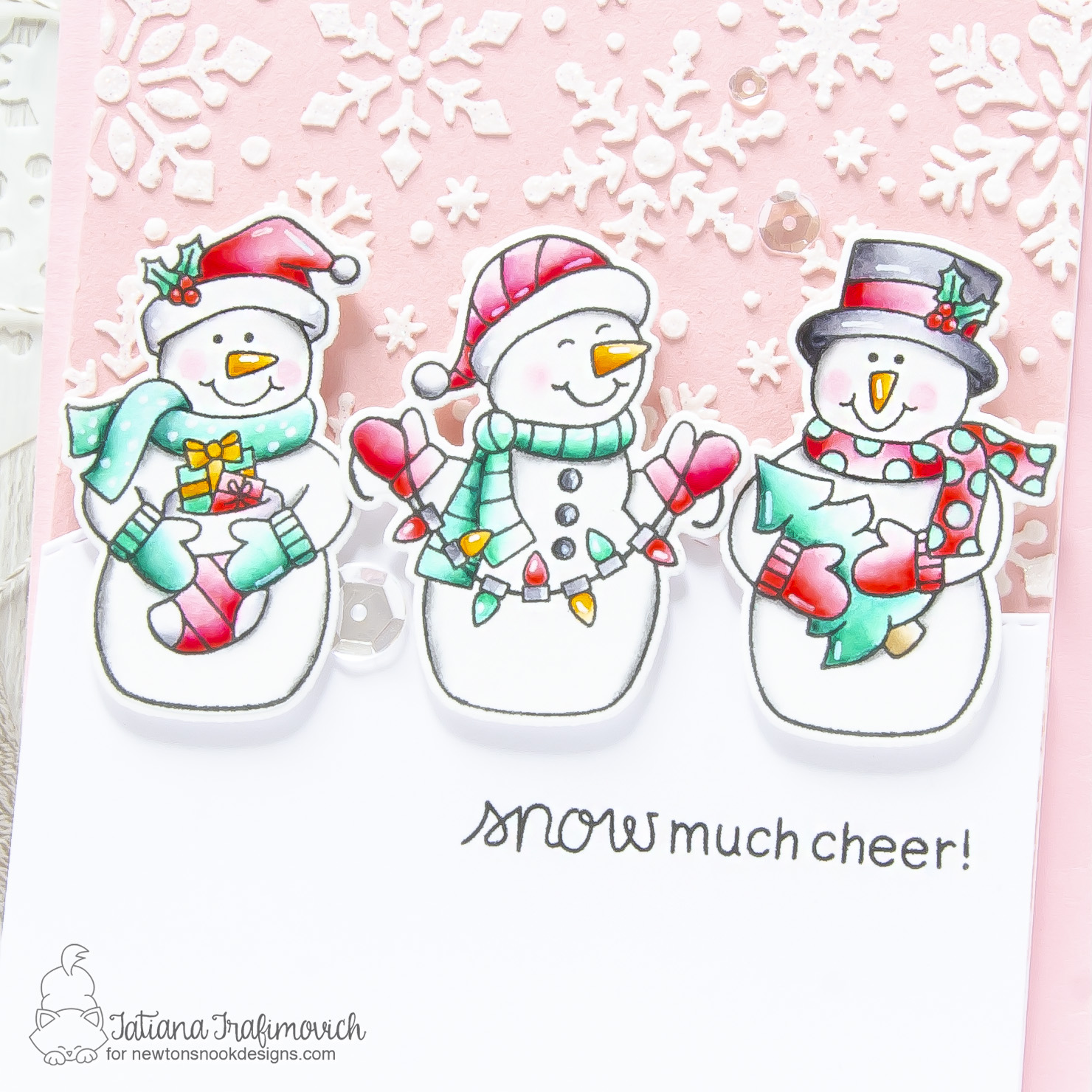 Snow Much Cheer #handmade card by Tatiana Trafimovich #tatianacraftandart - Snow Much Cheer stamp set by Newton's Nook Designs #newtonsnook