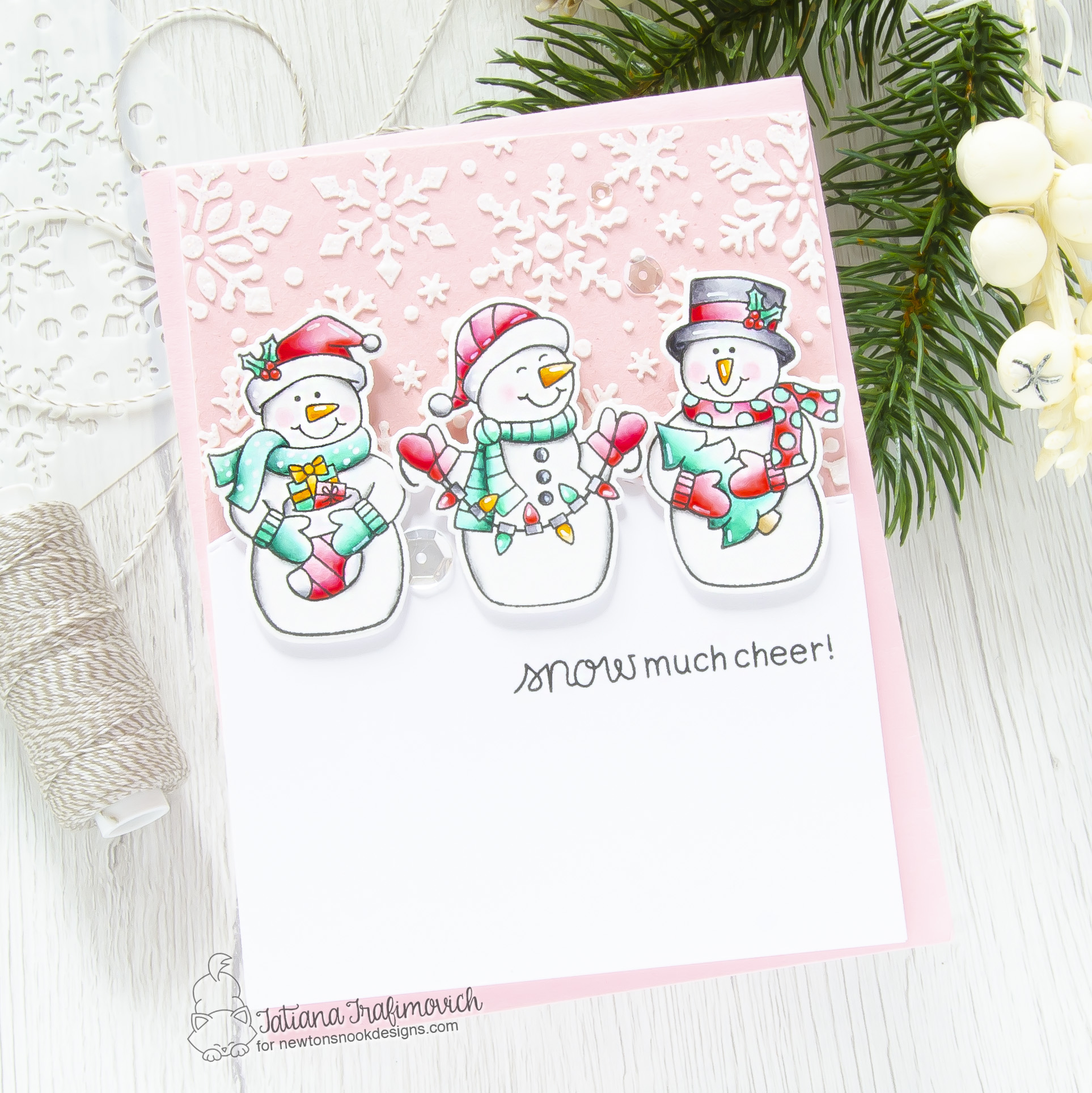 Snow Much Cheer #handmade card by Tatiana Trafimovich #tatianacraftandart - Snow Much Cheer stamp set by Newton's Nook Designs #newtonsnook