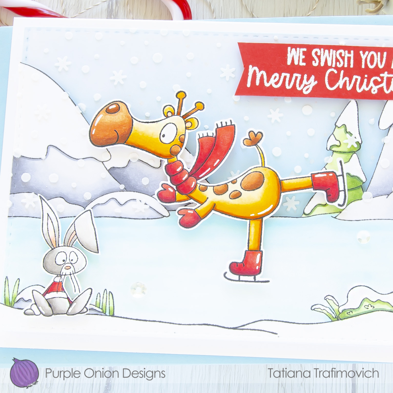 We Swish You A Merry Christmas #handmade card by Tatiana Trafimovich #tatianacraftandart - stamps by Purple Onion Designs