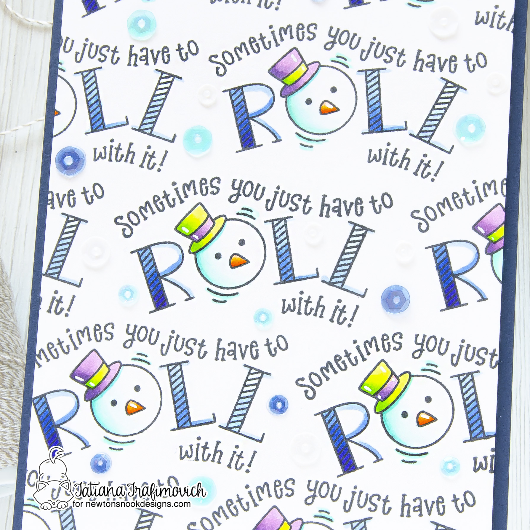 Roll With It #handmade card by Tatiana Trafimovich #tatianacraftandart - Roll With It stamp set by Newton's Nook Designs #newtonsnook