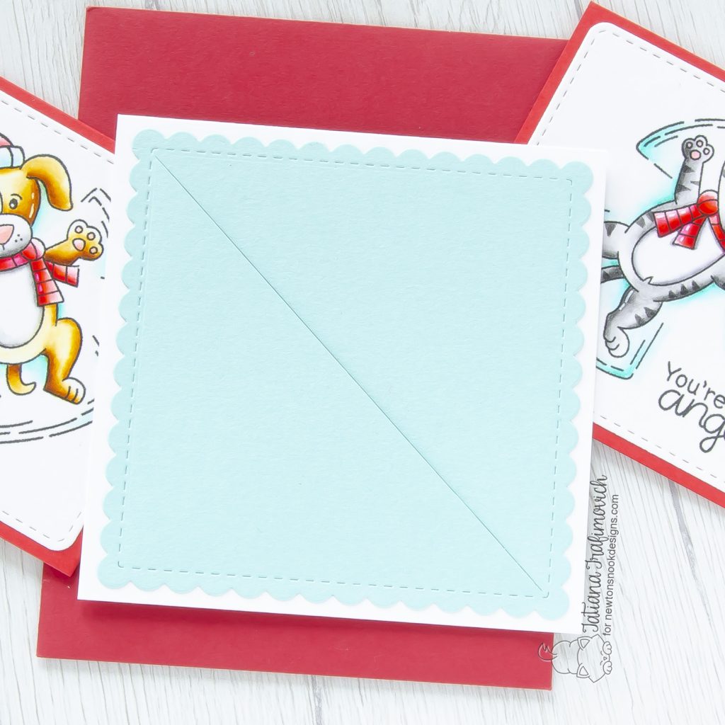 You Are An Angel #handmade card and bookmark by Tatiana Trafimovich #tatianacraftandart - Snow Angel Newton stamp set by Newton's Nook Designs #newtonsnook