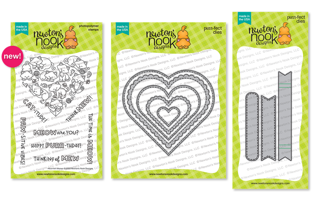 Newton's Nook Designs Heartfelt Meows Stamp Set