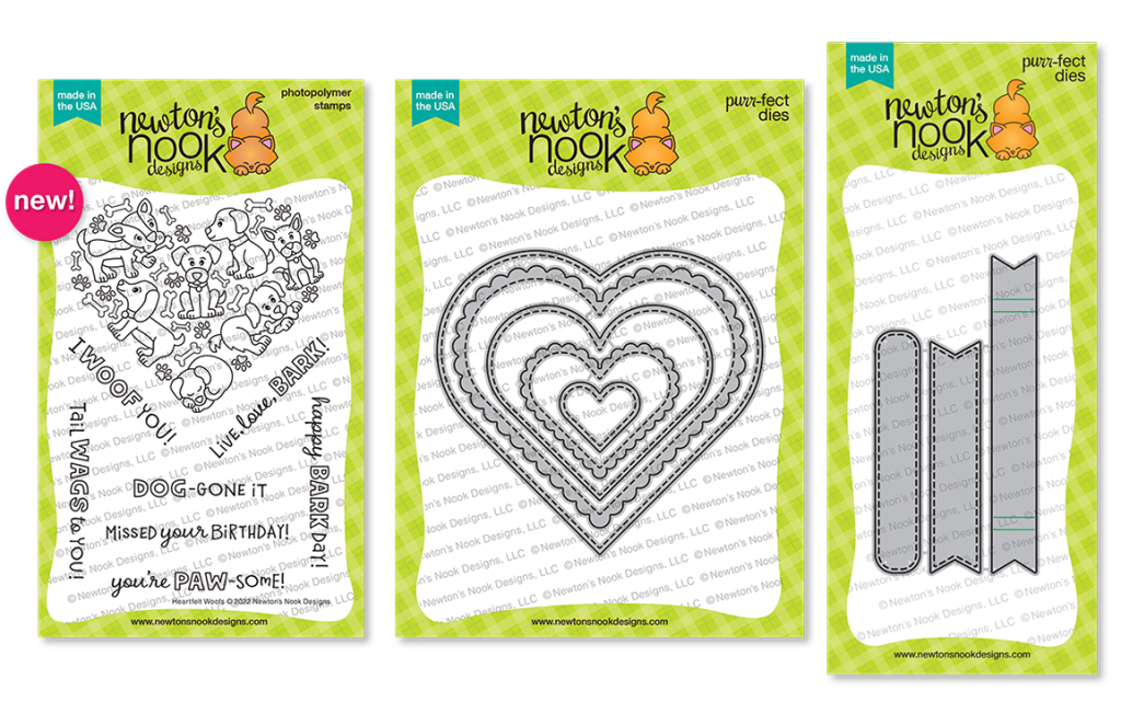 Newton's Nook Designs Heartfelt Woofs Stamp Set