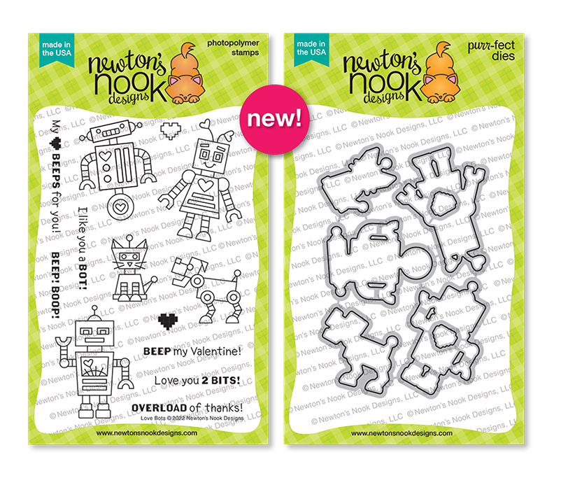 Newton's Nook Designs Love Bots Stamp Set