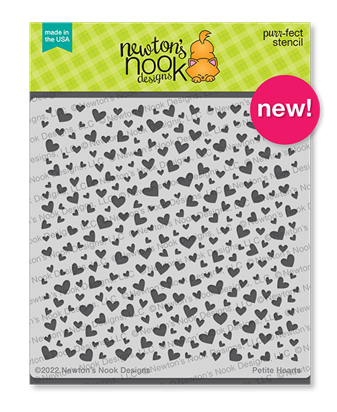 Newton's Nook Designs Petite Hearts Stencil