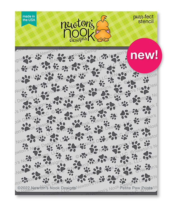 Newton's Nook Designs Petite Paw Prints Stencil