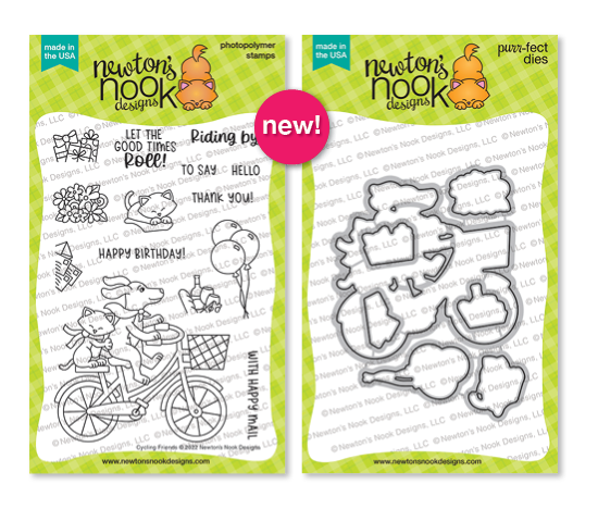 Newton's Nook Designs Cycling Friends Stamp Set