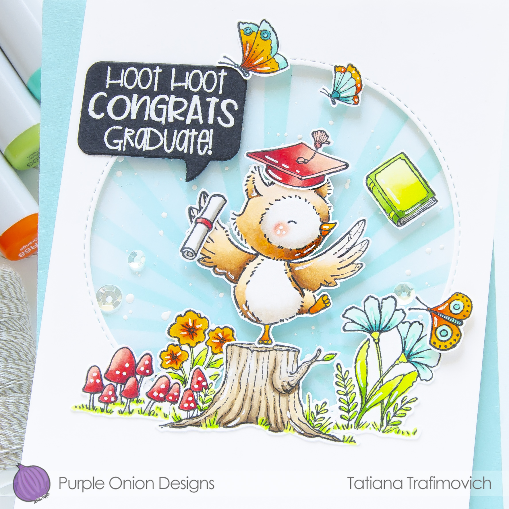 Congrats Graduate! #handmade card by Tatiana Trafimovich #tatianacraftandart - stamps by Purple Onion Designs
