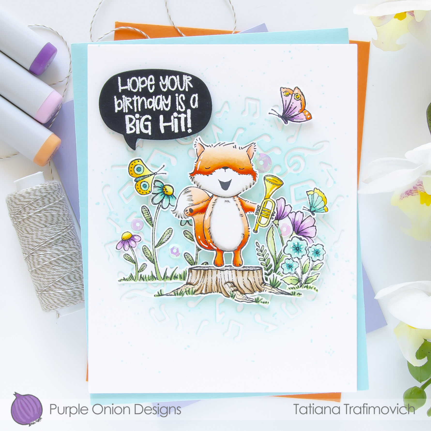 Hope Your Birthday Is A Big Hit! #handmade card by Tatiana Trafimovich #tatianacraftandart - stamps by Purple Onion Designs