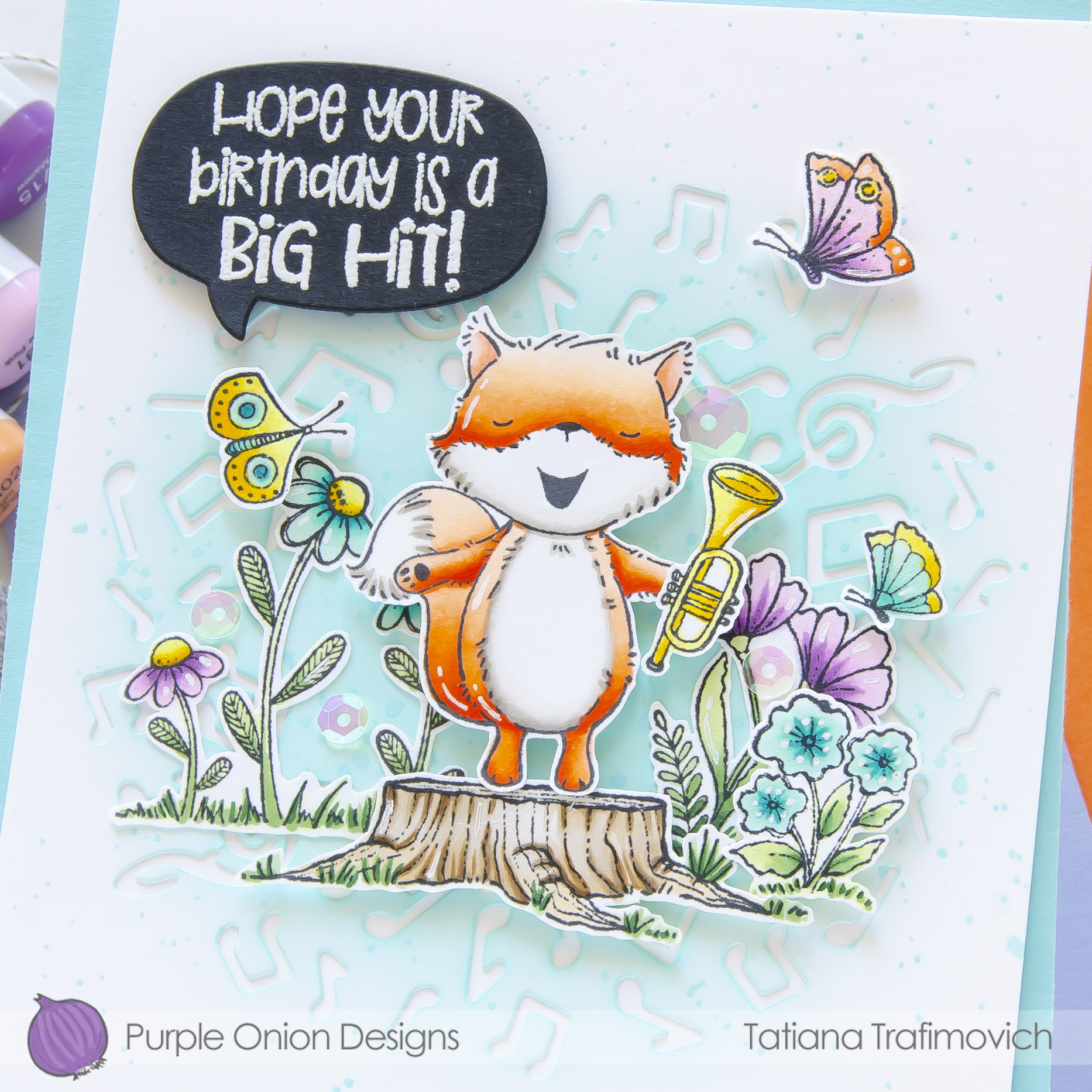 Hope Your Birthday Is A Big Hit! #handmade card by Tatiana Trafimovich #tatianacraftandart - stamps by Purple Onion Designs