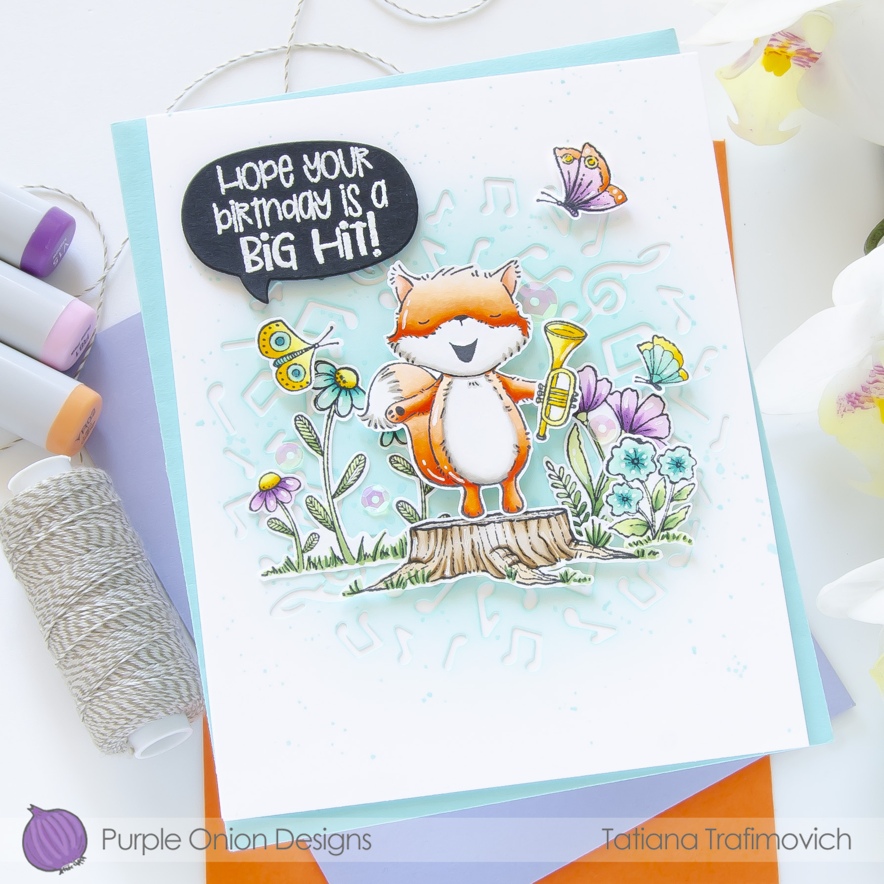 Hope Your Birthday Is A Big Hit! #handmade card by Tatiana Trafimovich #tatianacraftandart - stamps by Purple Onion Designs