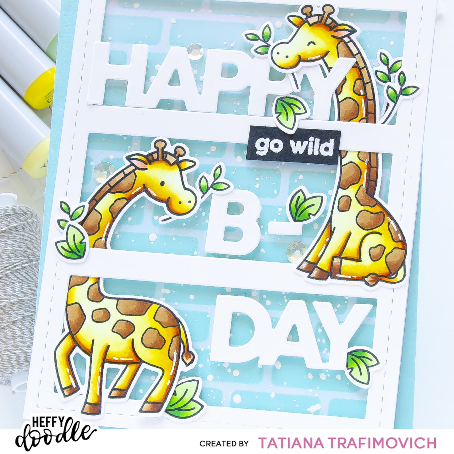 Happy Birthday #handmade card by Tatiana Trafimovich #tatianacraftandart - stamps and dies by Heffy Doodle #heffydoodle