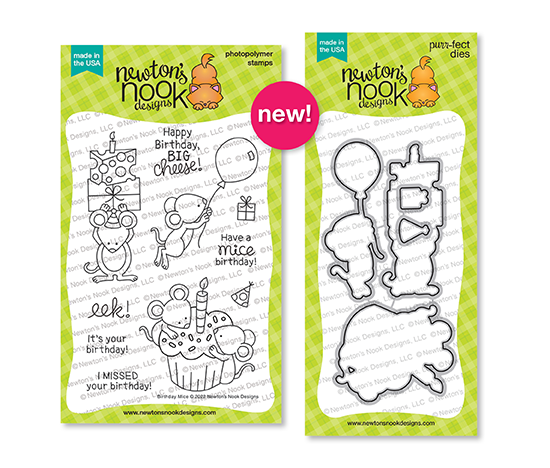 Newton's Nook Designs Birthday Mice Stamp Set