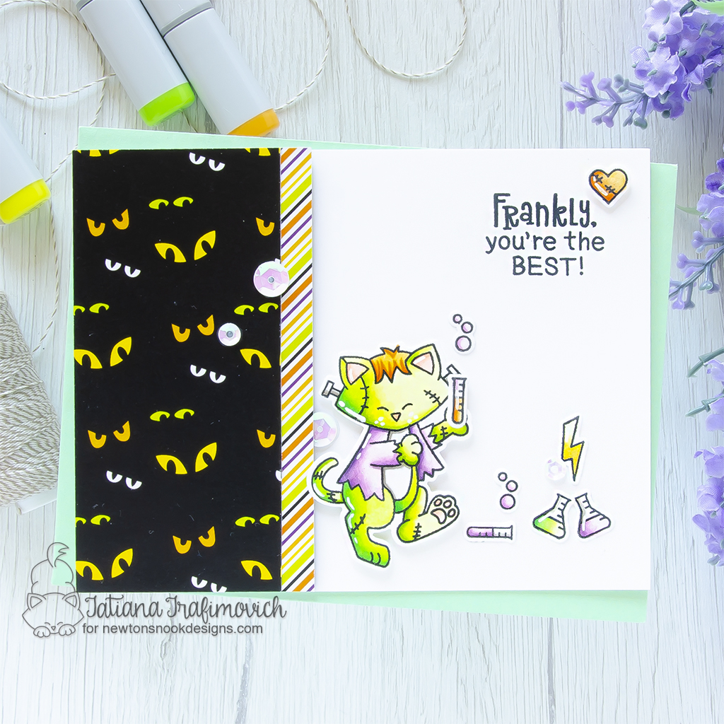 Frankly, You're The Best #handmade card by Tatiana Trafimovich #tatianacraftandart - Franken-Newton stamp set by Newton's Nook Designs #newtonsnook