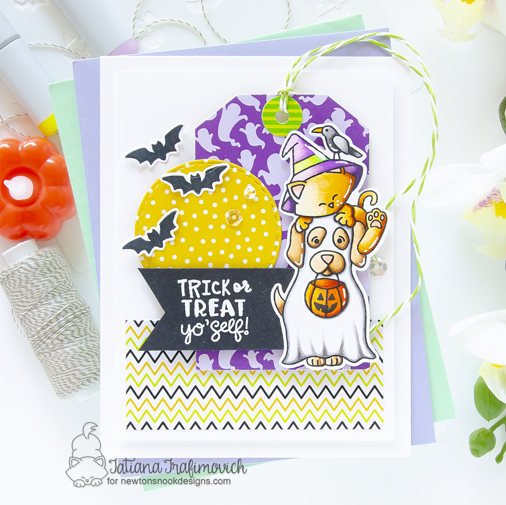 Trick or Treat Yo'self! #handmade card by Tatiana Trafimovich #tatianacraftandart - Halloween Pile stamp set by Newton's Nook Designs #newtonsnook