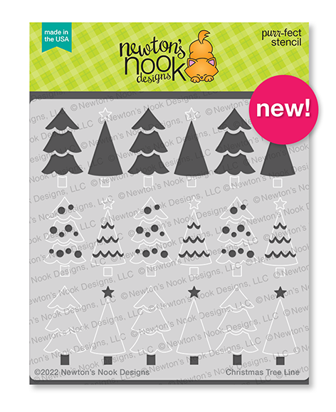 Newton's Nook Designs Christmas Tree Line Stencil