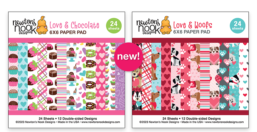 Newton's Nook Designs Love & Chocolate Paper Pad and Love & Woofs Paper Pad