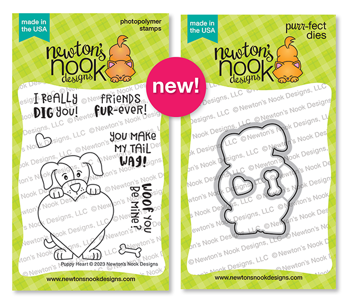 Newton's Nook Designs Puppy Heart Stamp Set
