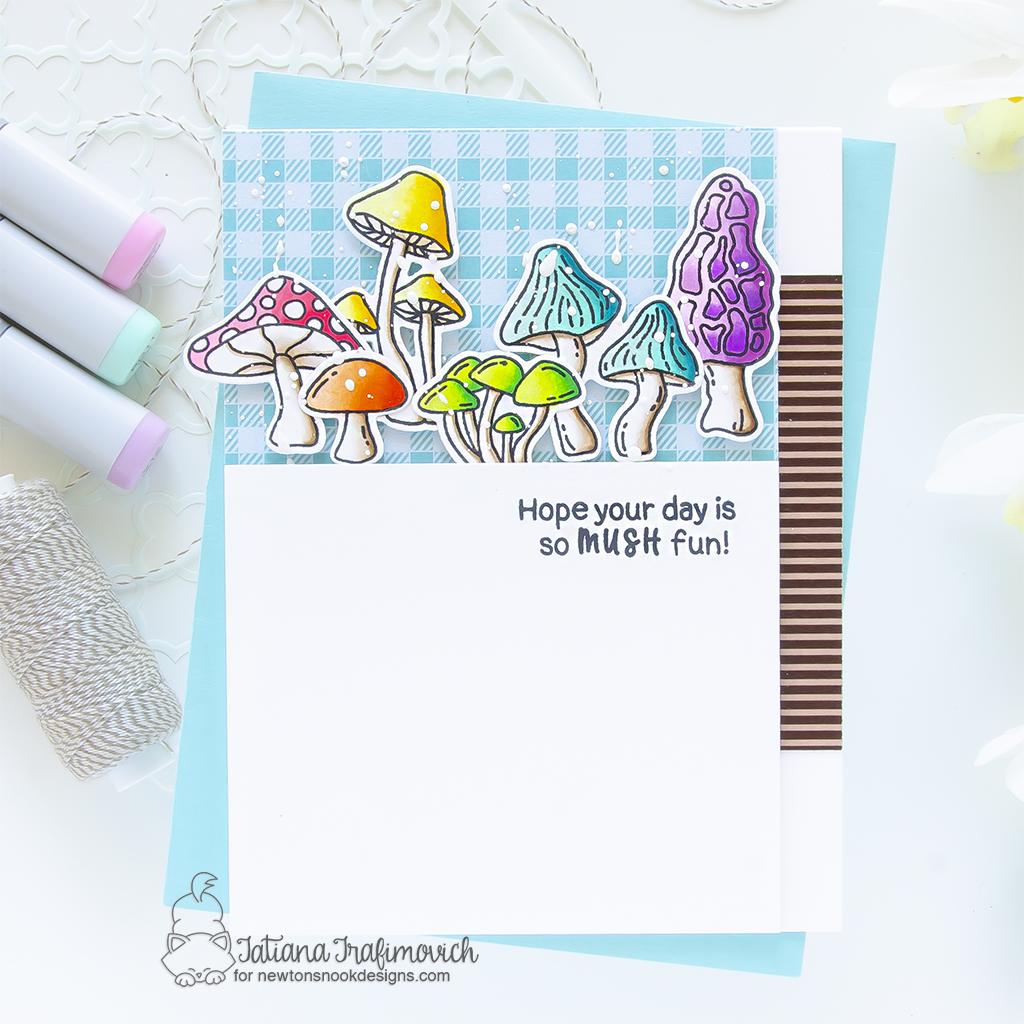 Hope Your Day Is So MUSH Fun #handmade card by Tatiana Trafimovich #tatianagraphicdesign #tatianacraftandart - Fabulous Fungus stamp set by Newton's Nook Designs #newtonsnook