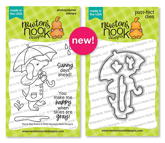 Newton's Nook Designs Rainy Day Doxie Stamp Set