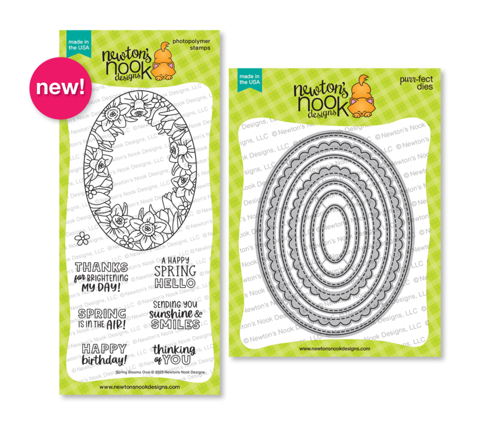 Newton's Nook Designs Spring Blooms Oval Stamp Set