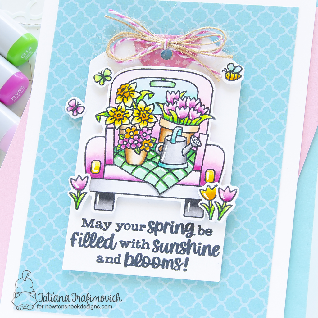 Spring All Occasions #handmade card by Tatiana Trafimovich #tatianagraphicdesign #tatianacraftandart - Spring Haul stamp set by Newton's Nook Designs #newtonsnook