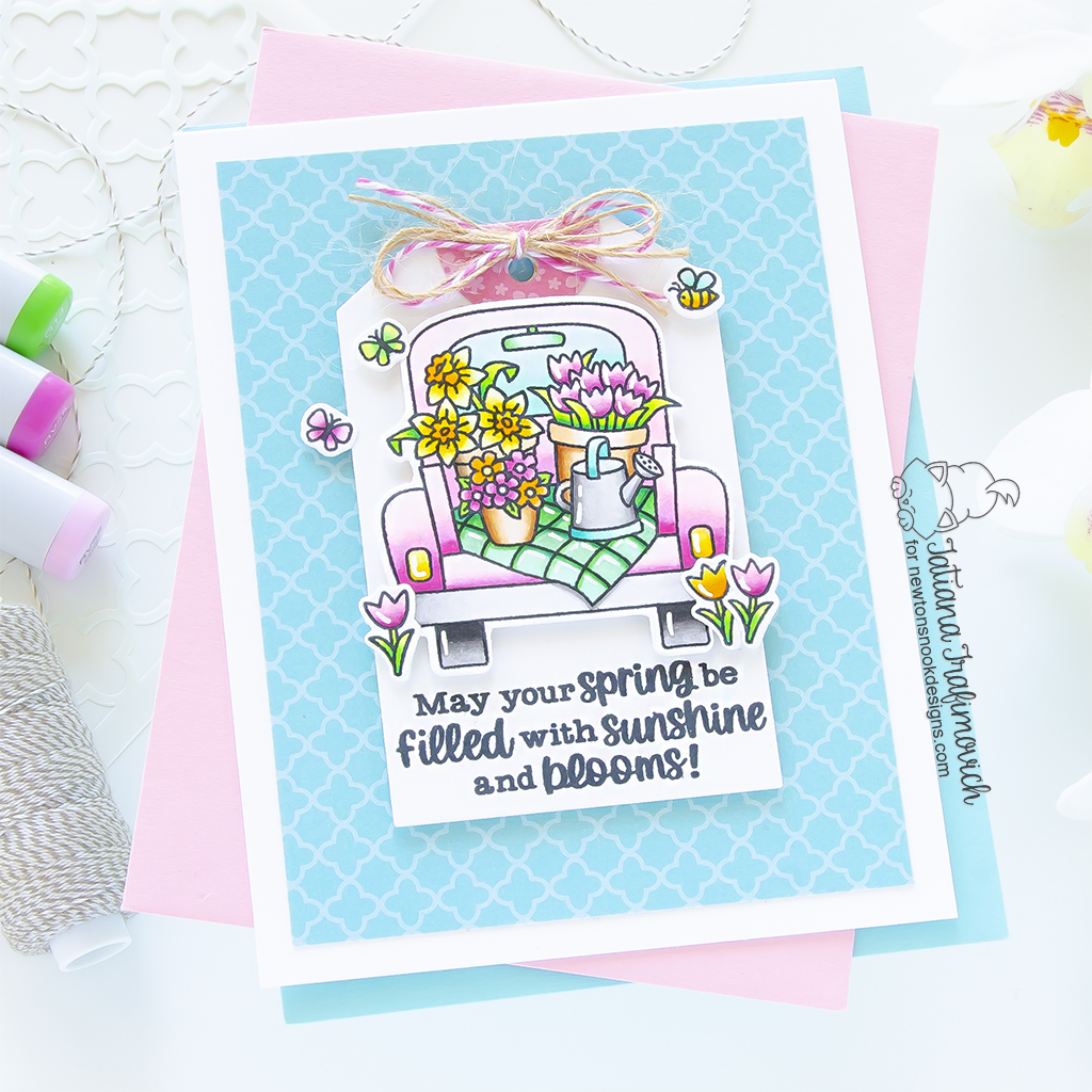 Spring All Occasions #handmade card by Tatiana Trafimovich #tatianagraphicdesign #tatianacraftandart - Spring Haul stamp set by Newton's Nook Designs #newtonsnook