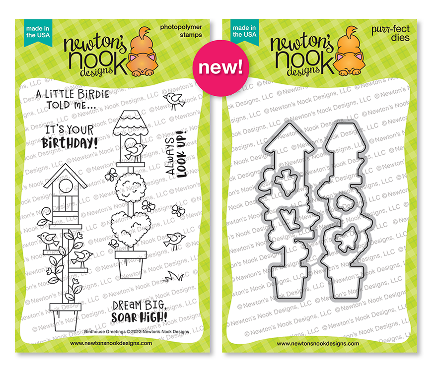 Newton's Nook Designs Birdhouse Greetings Stamp Set