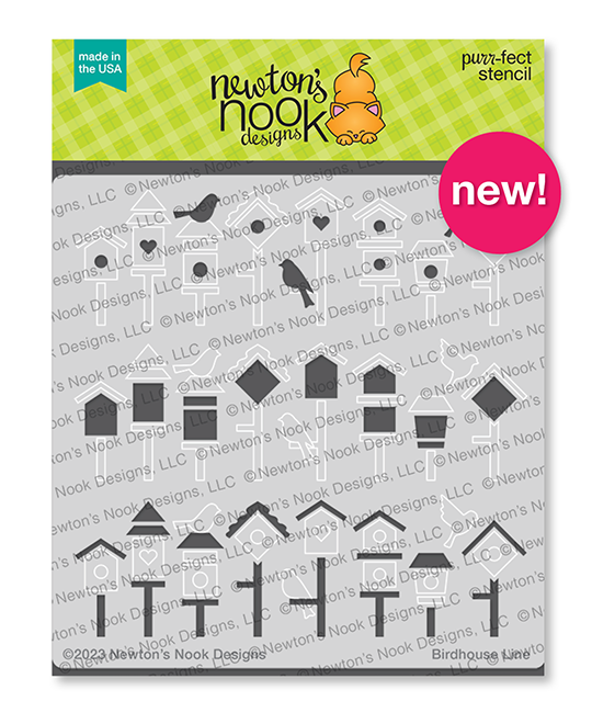 Newton's Nook Designs Birdhouse Line Stencil