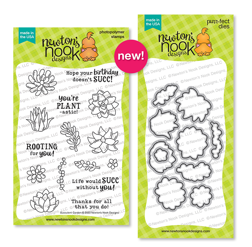 Newton's Nook Designs Succulent Garden Stamp Set