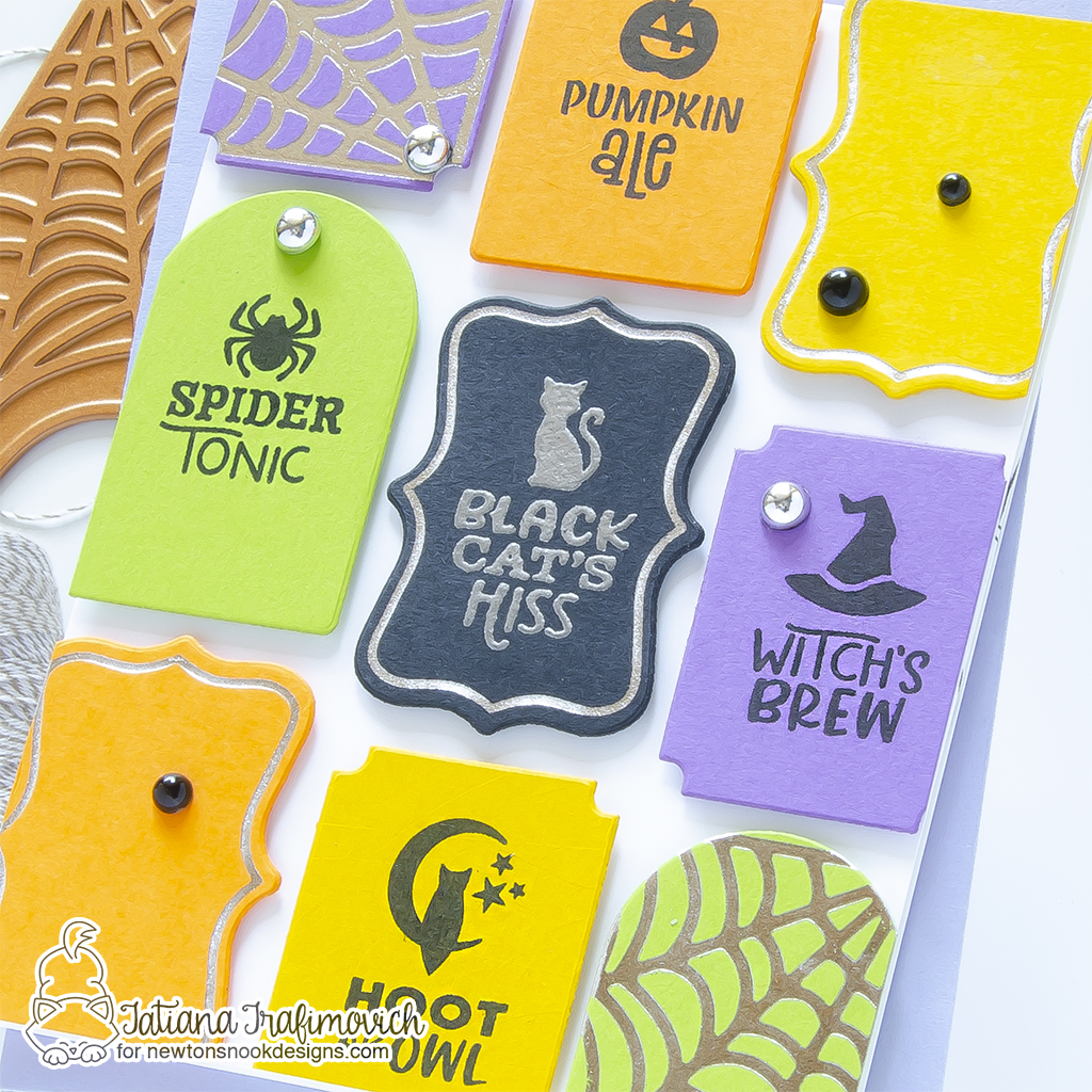 Halloween Apothecary Labels #handmade card by Tatiana Trafimovich #tatianagraphicdesign #tatianacraftandart - Halloween Apothecary stamp set by Newton's Nook Designs #newtonsnook